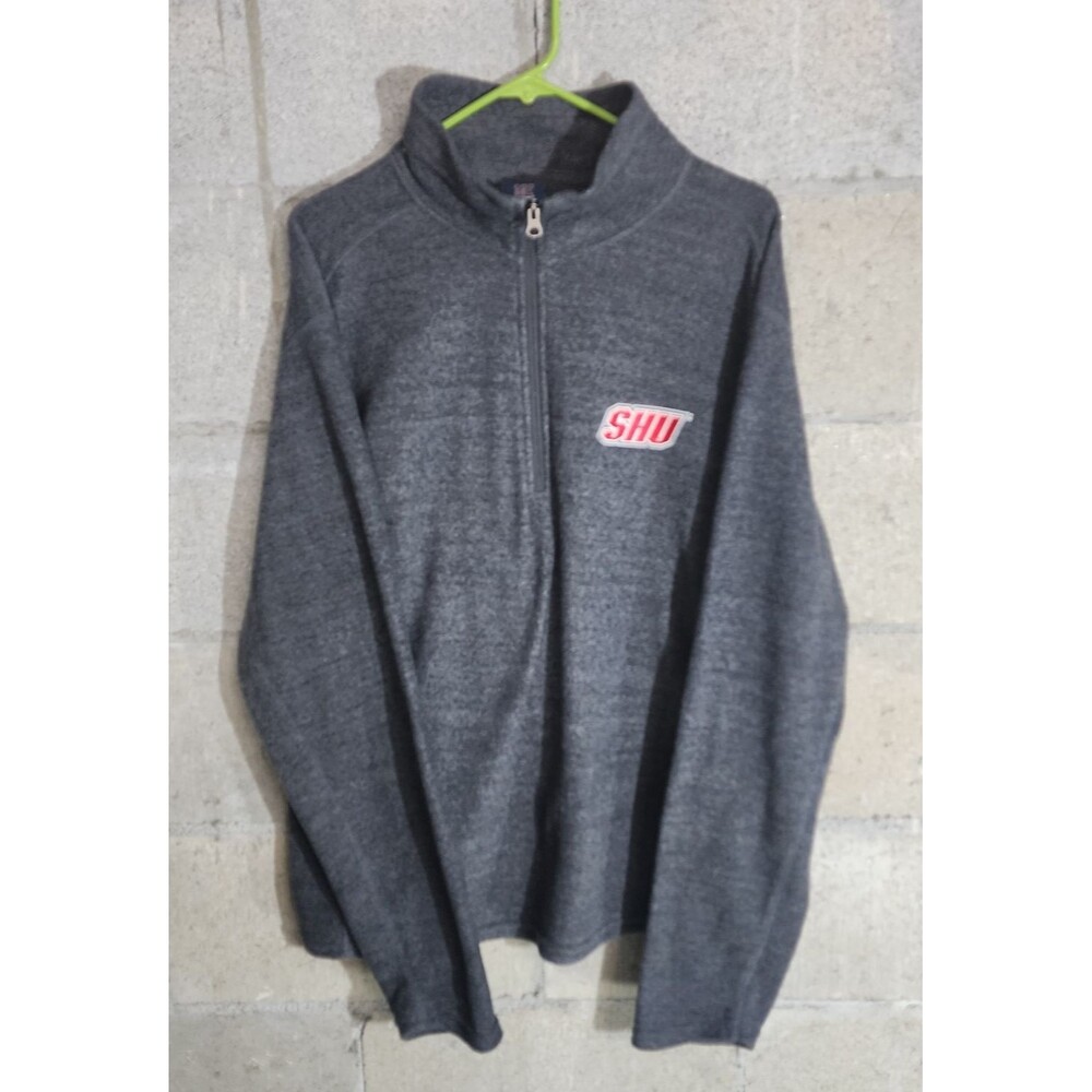 MV Sport SHU Long Sleeve 1/3 Zip Pullover Men's Fleece Sweatshirt Gray Size XL